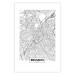 Wall Poster Map of Brussels - black and white map of one of the cities in Belgium with labels 116359 additionalThumb 25