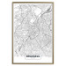 Wall Poster Map of Brussels - black and white map of one of the cities in Belgium with labels 116359 additionalThumb 20