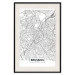 Wall Poster Map of Brussels - black and white map of one of the cities in Belgium with labels 116359 additionalThumb 18
