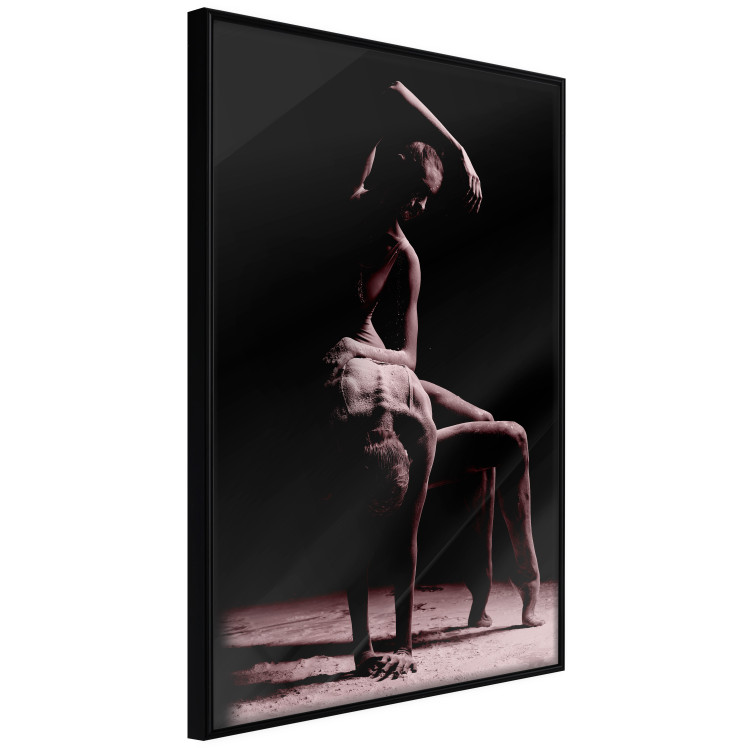 Wall Poster Ballet in the Sand - silhouette of dancing people on a black background 117159 additionalImage 10