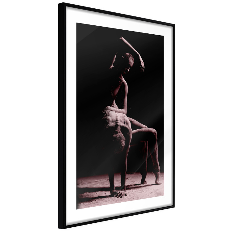 Wall Poster Ballet in the Sand - silhouette of dancing people on a black background 117159 additionalImage 13