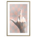 Poster F*ck you! - gray-pink composition with a hand in a geometric pattern 117559 additionalThumb 16