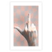 Poster F*ck you! - gray-pink composition with a hand in a geometric pattern 117559 additionalThumb 25
