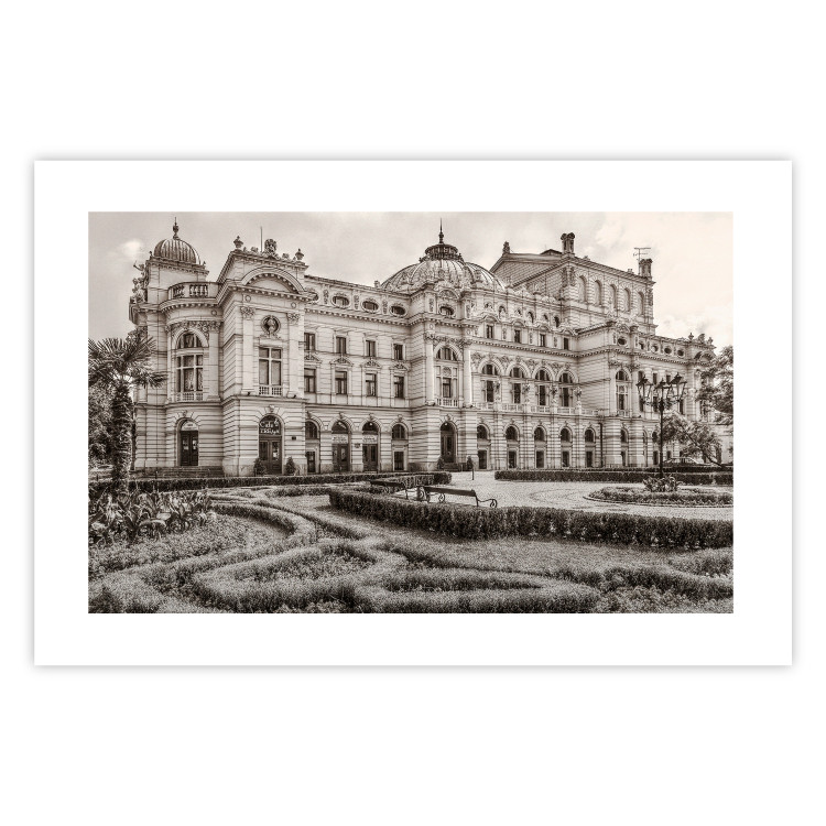 Wall Poster Krakow: Juliusz Słowacki Theatre - historic architecture of Poland in sepia 118159 additionalImage 19