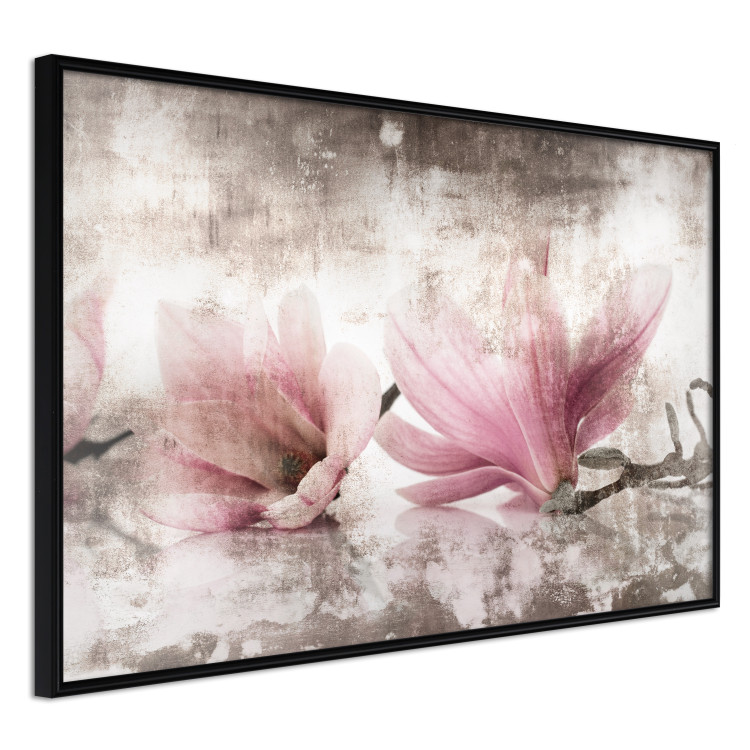 Poster Magnolia Memory - vintage botanical composition with light flowers 118259 additionalImage 7