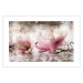 Poster Magnolia Memory - vintage botanical composition with light flowers 118259 additionalThumb 25