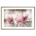 Poster Magnolia Memory - vintage botanical composition with light flowers 118259 additionalThumb 16