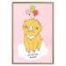 Poster Sky Piggy - yellow animal with balloons and English texts 122759 additionalThumb 20