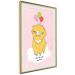 Poster Sky Piggy - yellow animal with balloons and English texts 122759 additionalThumb 2