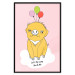 Poster Sky Piggy - yellow animal with balloons and English texts 122759 additionalThumb 24