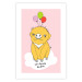 Poster Sky Piggy - yellow animal with balloons and English texts 122759 additionalThumb 25