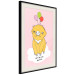 Poster Sky Piggy - yellow animal with balloons and English texts 122759 additionalThumb 3