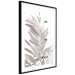 Poster Palm Plant - gray palm leaf with English text on a white background 122959 additionalThumb 13