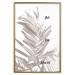 Poster Palm Plant - gray palm leaf with English text on a white background 122959 additionalThumb 20