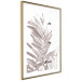 Poster Palm Plant - gray palm leaf with English text on a white background 122959 additionalThumb 6