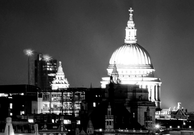 Canvas Print London Lights (1 Part) Black and White 123659 additionalImage 4