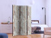 Room Separator Forest Inspired (3-piece) - decorative background in weathered wood 124159 additionalThumb 2