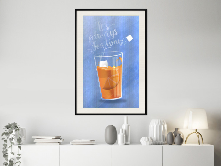 Wall Poster It's Always Tea Time - orange teacup with English text 125259 additionalImage 22