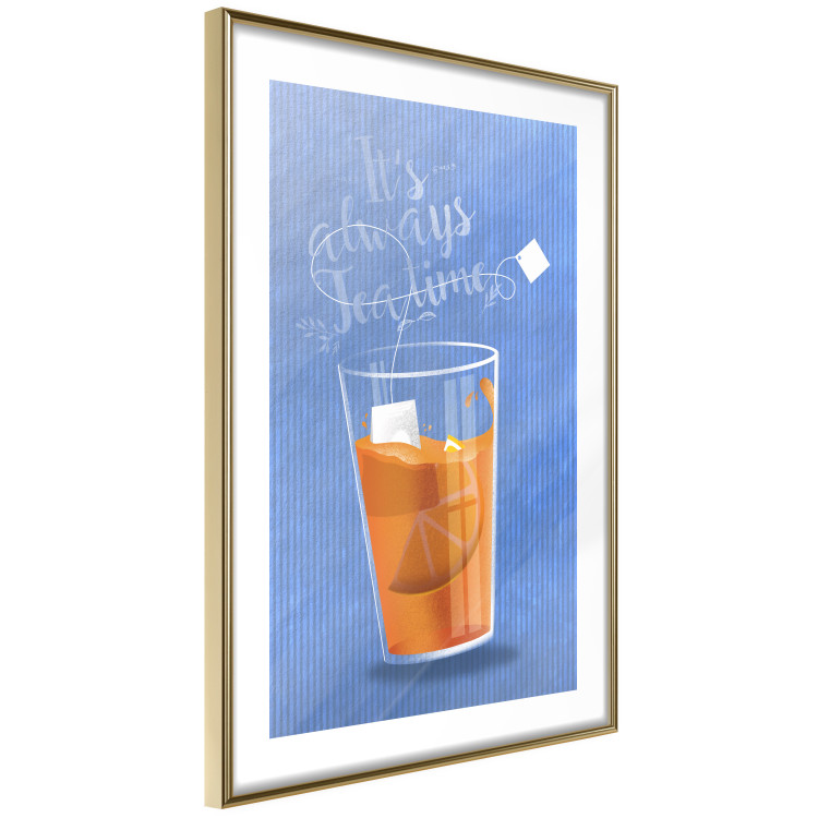 Wall Poster It's Always Tea Time - orange teacup with English text 125259 additionalImage 8