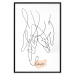Wall Poster Entangled Feeling - line art of holding hands and English text 125359 additionalThumb 24
