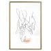 Wall Poster Entangled Feeling - line art of holding hands and English text 125359 additionalThumb 14