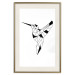Poster Graceful Dancer - black bird with geometric figures on a white background 125459 additionalThumb 20