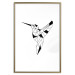 Poster Graceful Dancer - black bird with geometric figures on a white background 125459 additionalThumb 16
