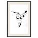 Poster Graceful Dancer - black bird with geometric figures on a white background 125459 additionalThumb 19