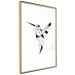 Poster Graceful Dancer - black bird with geometric figures on a white background 125459 additionalThumb 9