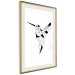 Poster Graceful Dancer - black bird with geometric figures on a white background 125459 additionalThumb 3