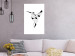 Poster Graceful Dancer - black bird with geometric figures on a white background 125459 additionalThumb 2