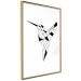 Poster Graceful Dancer - black bird with geometric figures on a white background 125459 additionalThumb 14