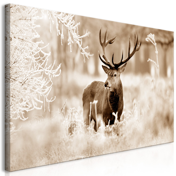 Large canvas print Deer in Sepia II [Large Format] 125559 additionalImage 2