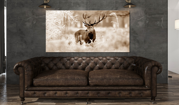 Large canvas print Deer in Sepia II [Large Format] 125559 additionalImage 5