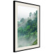 Poster Juicy Forest - tropical green trees in a mountain range during mist 125759 additionalThumb 3