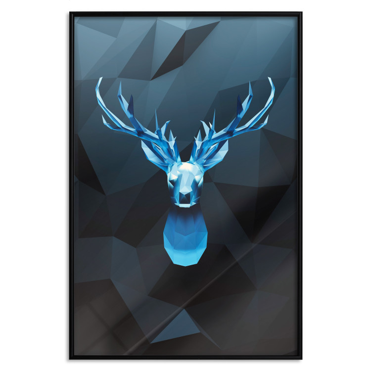Poster Icy Deer - deer head against abstract figures 126659 additionalImage 16