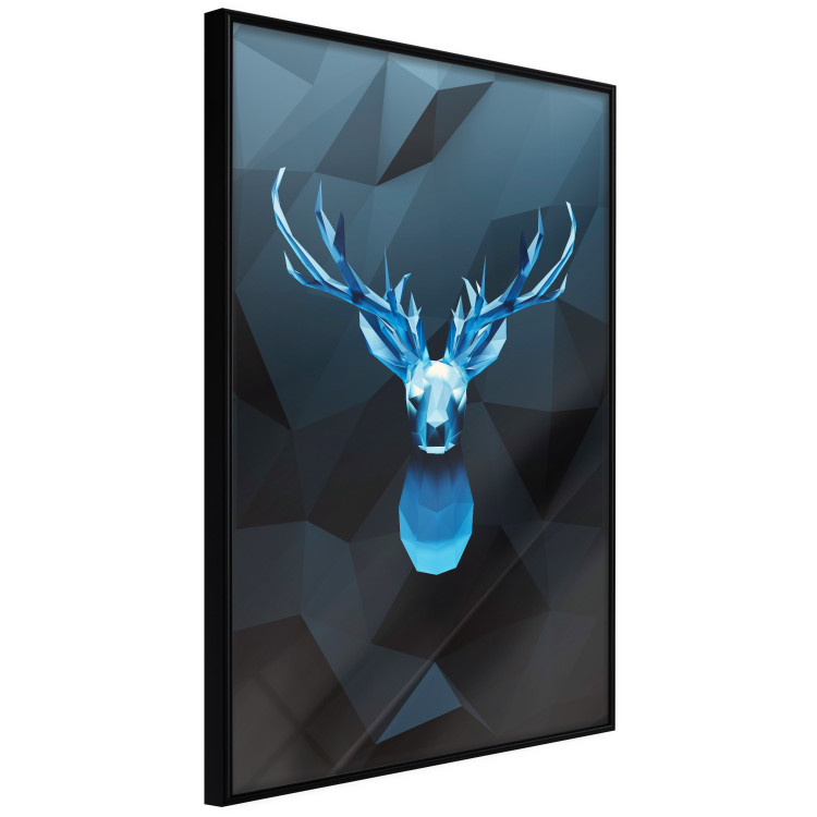 Poster Icy Deer - deer head against abstract figures 126659 additionalImage 11