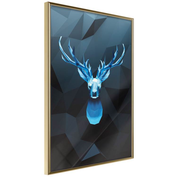 Poster Icy Deer - deer head against abstract figures 126659 additionalImage 14