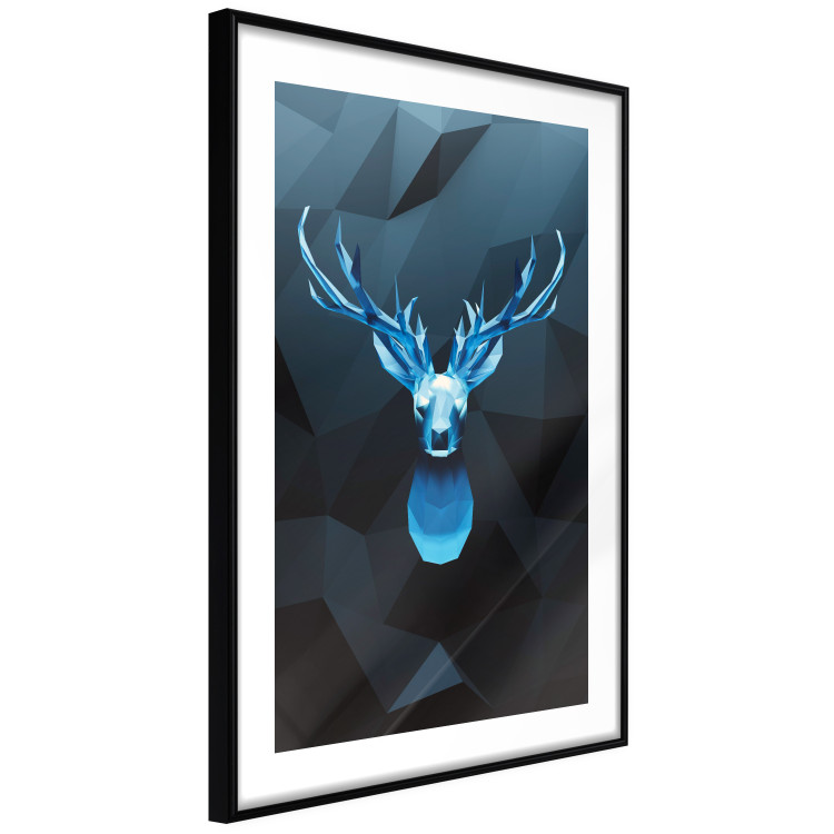 Poster Icy Deer - deer head against abstract figures 126659 additionalImage 8