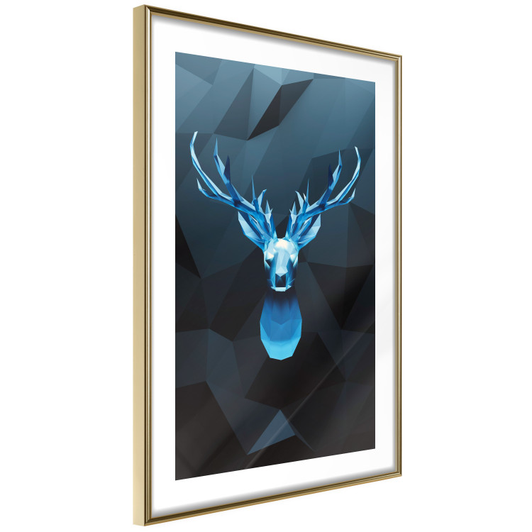 Poster Icy Deer - deer head against abstract figures 126659 additionalImage 9