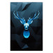 Poster Icy Deer - deer head against abstract figures 126659