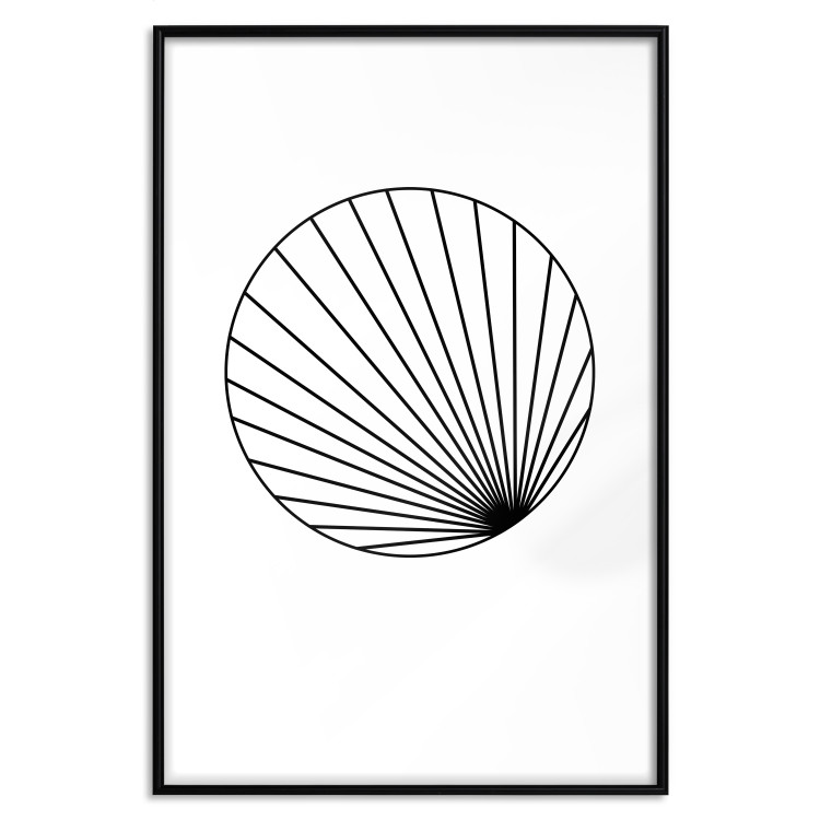 Poster Abstract Circle - black line art of abstract circle on white background 127959 additionalImage 16