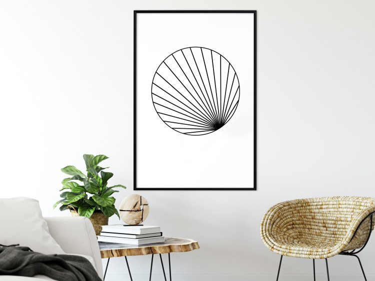 Poster Abstract Circle - black line art of abstract circle on white background 127959 additionalImage 7