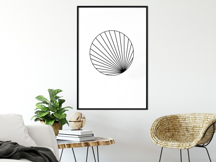 Poster Abstract Circle - black line art of abstract circle on white background 127959 additionalImage 18