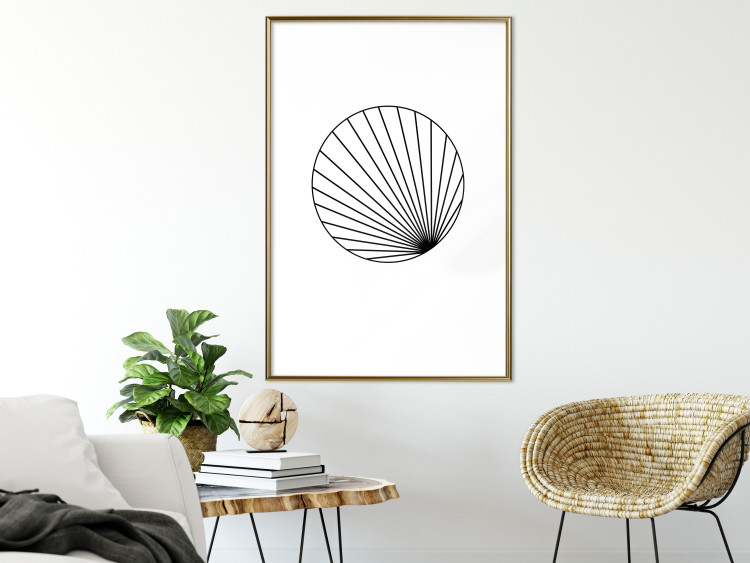 Poster Abstract Circle - black line art of abstract circle on white background 127959 additionalImage 13