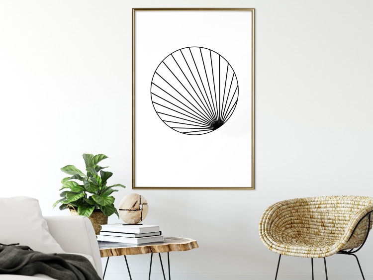 Poster Abstract Circle - black line art of abstract circle on white background 127959 additionalImage 8