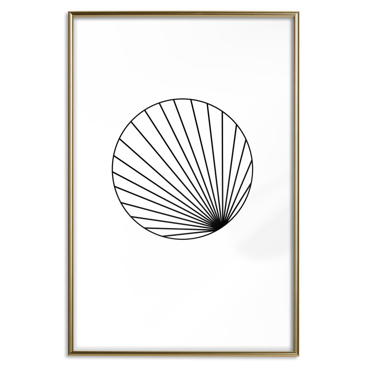 Poster Abstract Circle - black line art of abstract circle on white background 127959 additionalImage 14