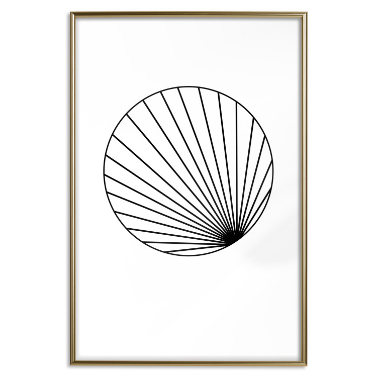 Poster Abstract Circle - black line art of abstract circle on white background 127959 additionalImage 17