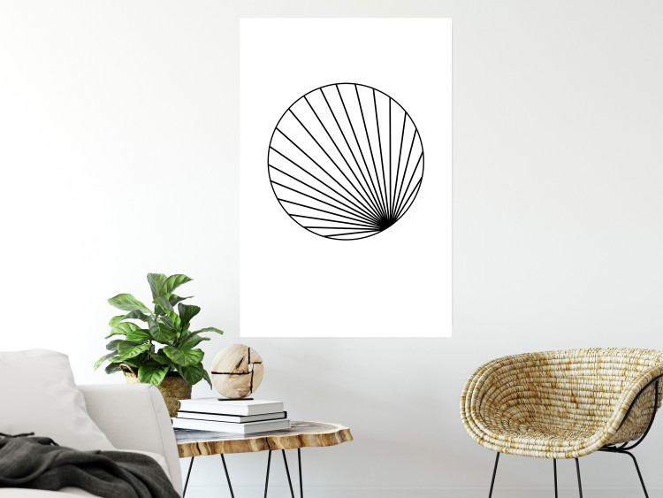 Poster Abstract Circle - black line art of abstract circle on white background 127959 additionalImage 5