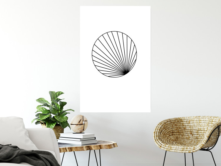 Poster Abstract Circle - black line art of abstract circle on white background 127959 additionalImage 6